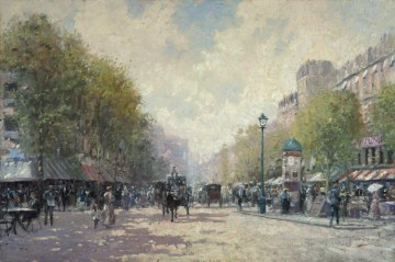 boulevard haussmann Painting - Morning on the Boulevard Thomas Kinkade